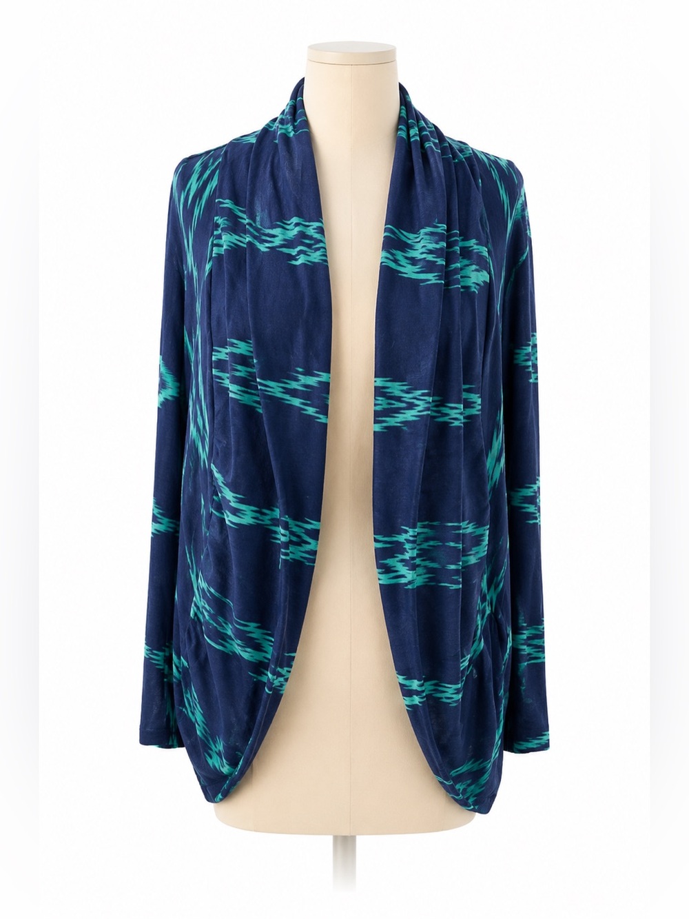 Pinkblush Open Front Cardigan Navy Blue Boho Lightweight Layering Sweater S